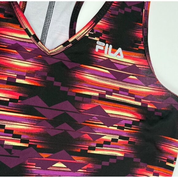 Fila Women's Athletic Tank V-Neck Multicolor Size L - Picture 2 of 5